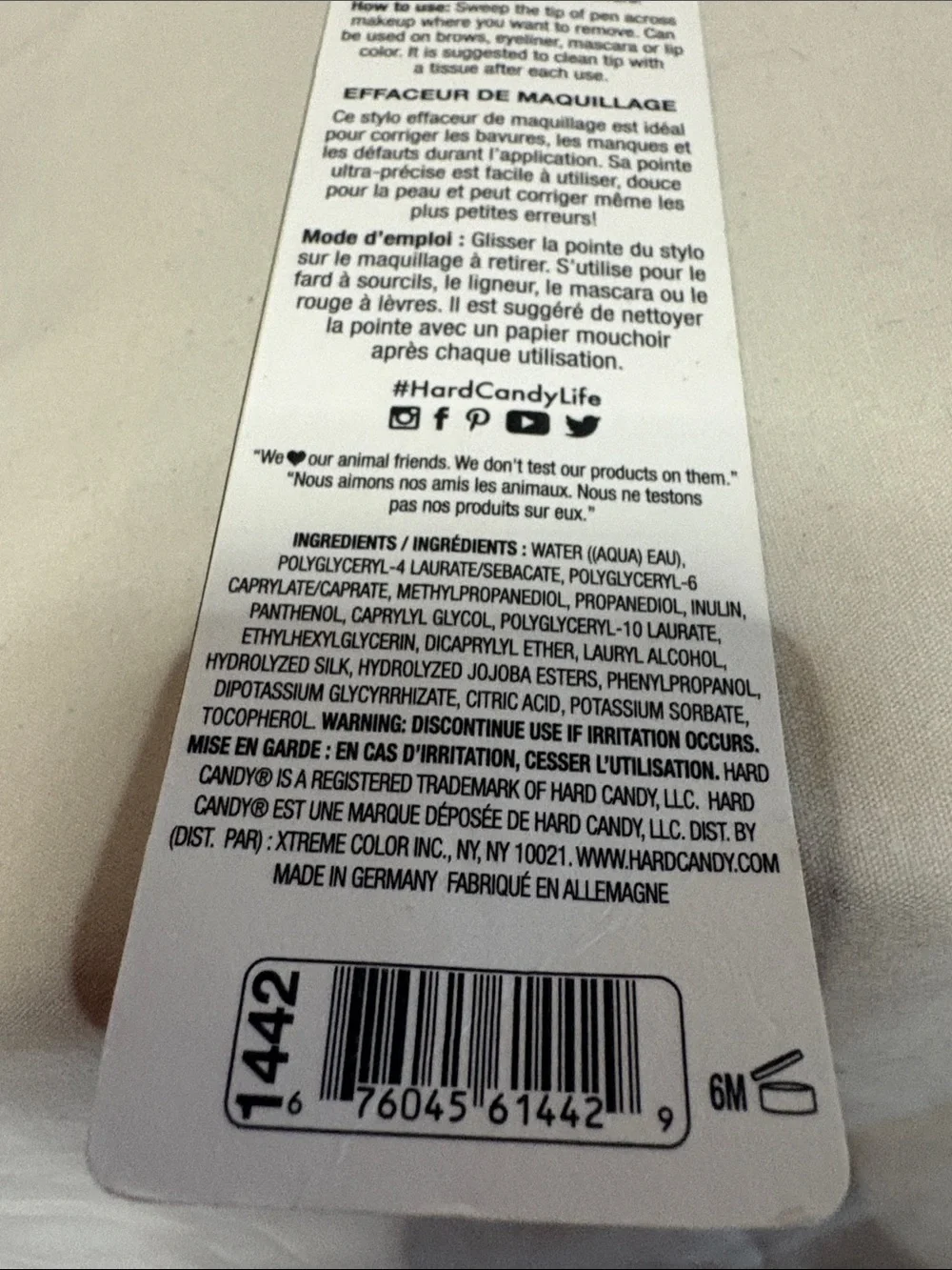 Hard Candy Oopsy Proof Makeup Eraser Pen 1442 NEW Sealed